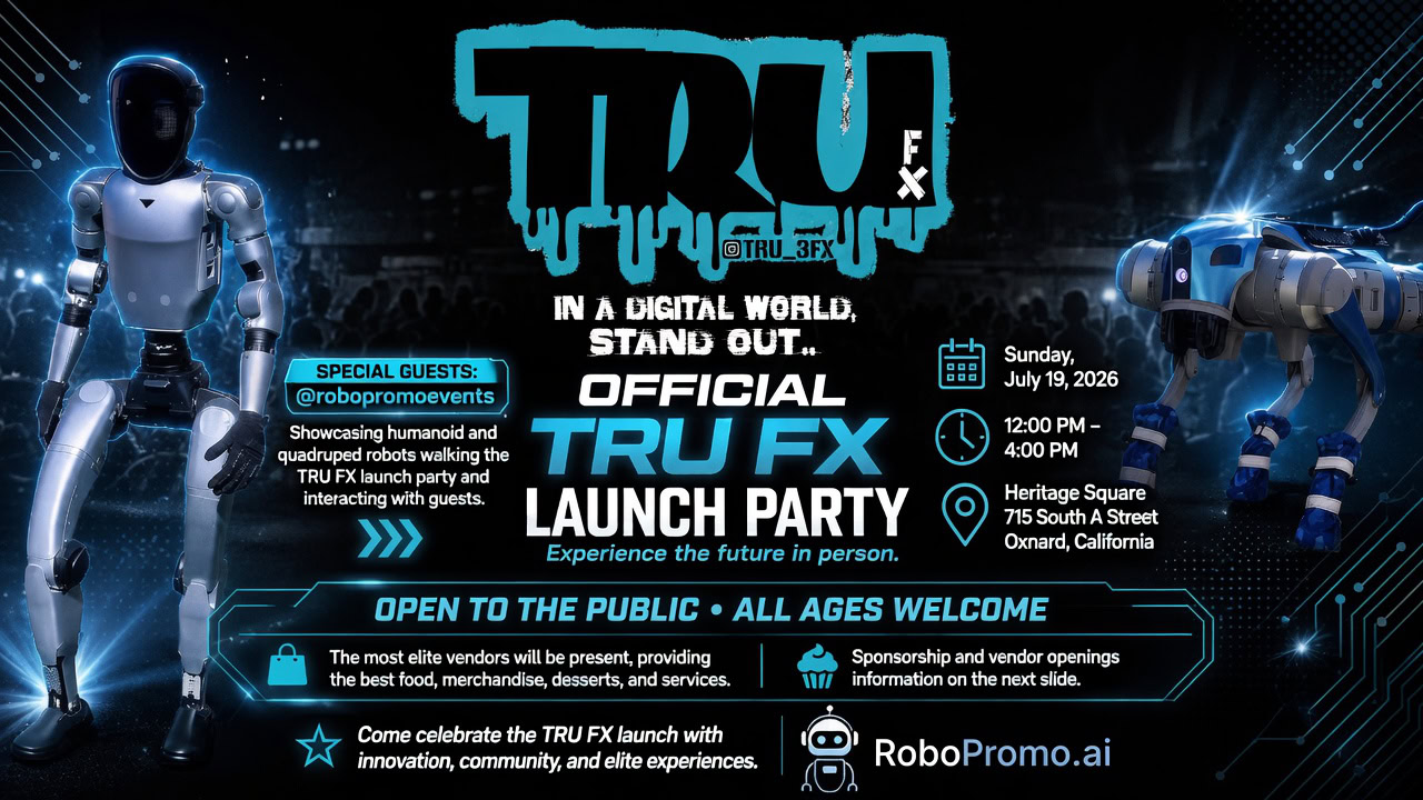 Experience the TRU FX launch party at Heritage Square Oxnard, featuring digital effects and entertai.